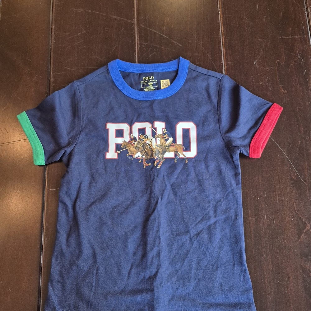 Polo by Ralph Lauren Kids' Navy Polo Graphic Tee NWOT